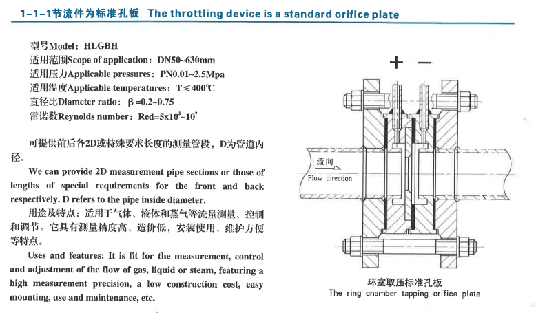 取压标准孔板型号参数