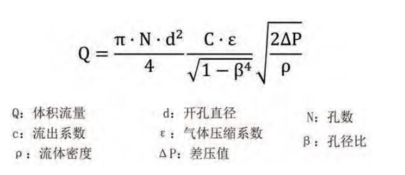 多孔平衡孔板流量计测量公式